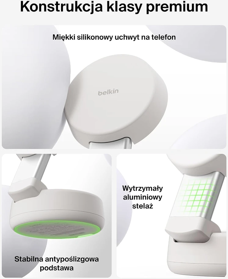Belkin UltraCharge Pro magnetinis 2-in-1 Qi2 25W, smėlio spalvos