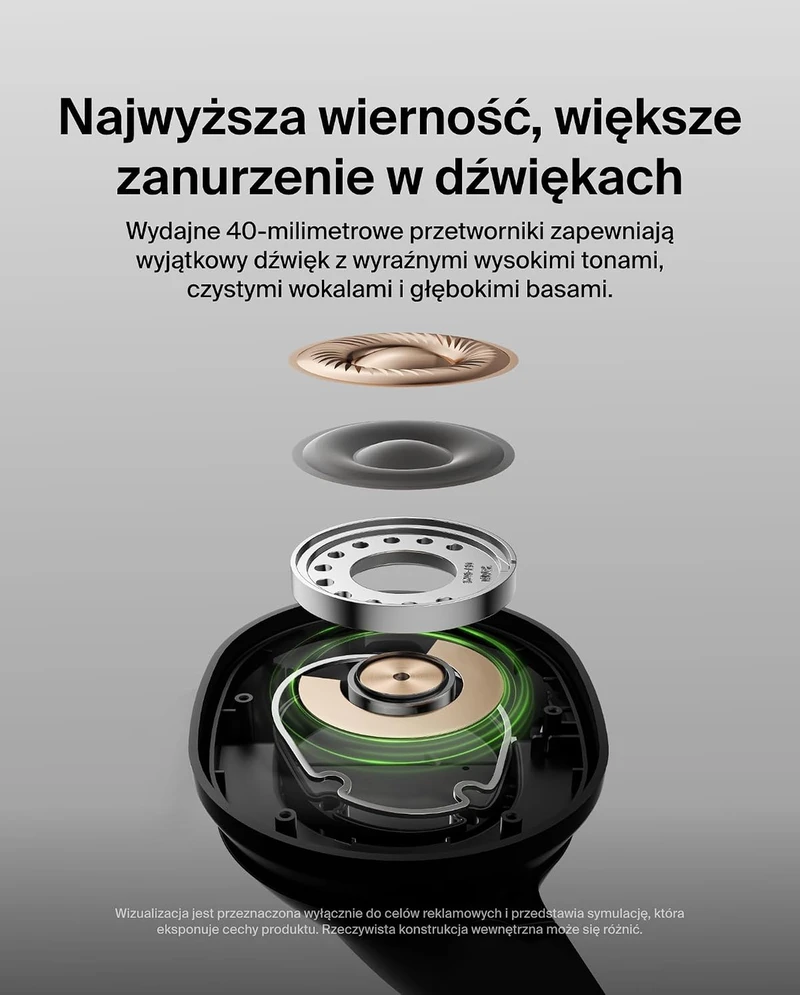 Belkin belaidės ant ausų dedamos ausinės Bluetooth 5.4 su ENC, 60 val., AUD009hqBK