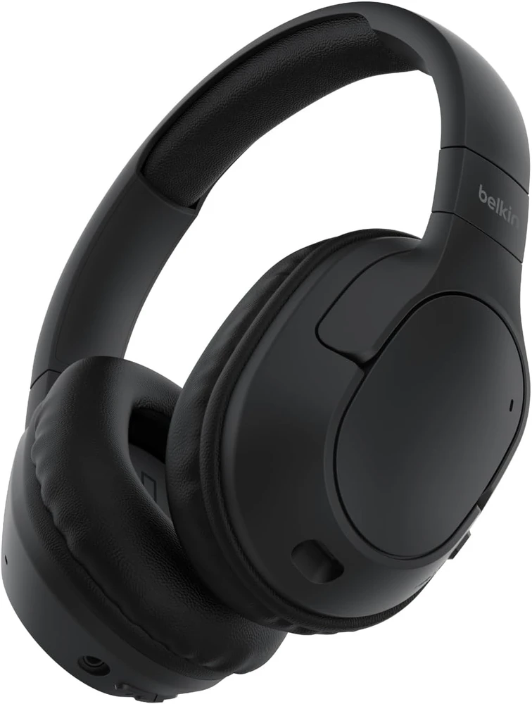 Belkin belaidės ant ausų dedamos ausinės Bluetooth 5.4 su ENC, 60 val., AUD009hqBK
