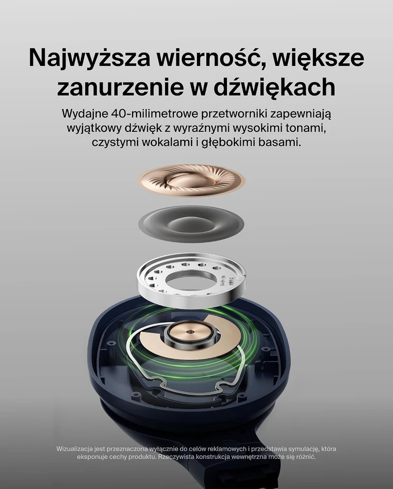 Belkin belaidės ant ausų dedamos Bluetooth 5.4 ausinės su aktyviu triukšmo slopinimu AUD009hqBL