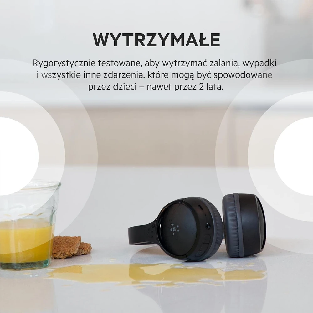 Belkin belaidės ant ausų dedamos vaikiškos Bluetooth ausinės su mikrofonu AUD002btBK
