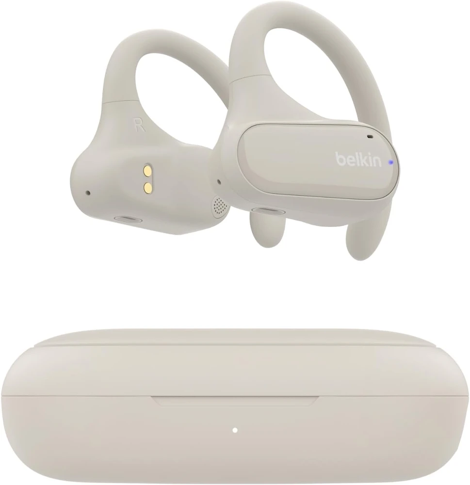 Belkin SoundForm ClearFit Ausinės True Belaidės Stereo (TWS) Ear-hook Calls/Music/Sport/Everyday Bluetooth Sand