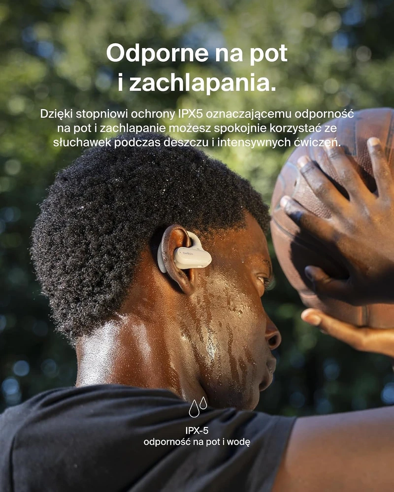 Belkin SoundForm ClearFit Ausinės True Belaidės Stereo (TWS) Ear-hook Calls/Music/Sport/Everyday Bluetooth Sand