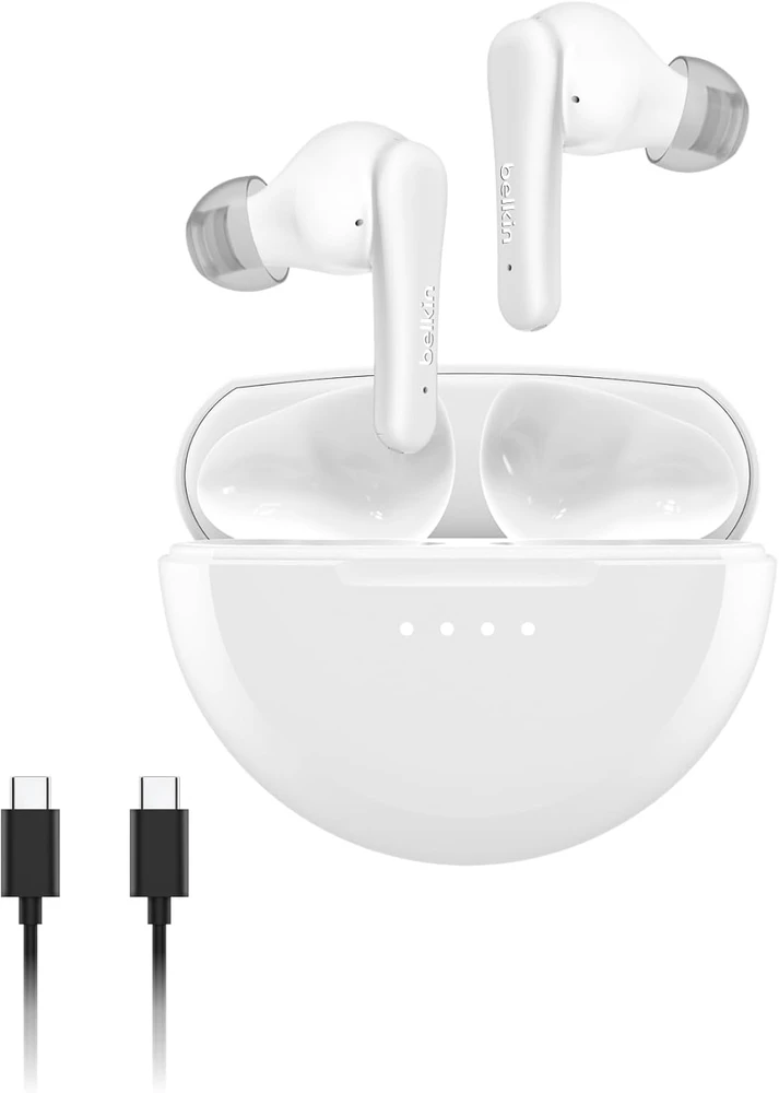 Belkin belaidės į ausis įdedamos Bluetooth ausinės su ANC, 28 val., SoundForm Rhythm
