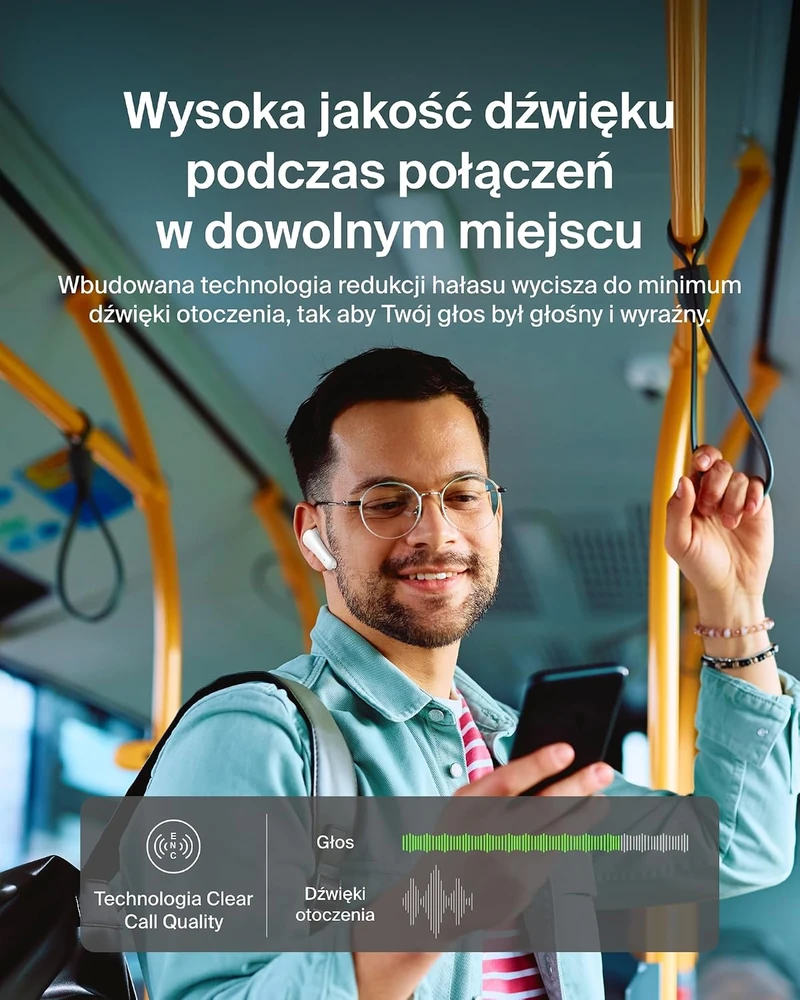 Belkin belaidės į ausis įdedamos Bluetooth ausinės su ANC, 28 val., SoundForm Rhythm