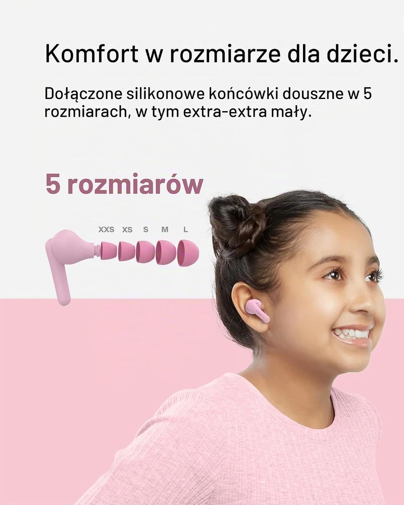 Belkin belaidės į ausis įdedamos vaikiškos ausinės Bluetooth 5.3 SoundForm Nano 2 AUC011btPK