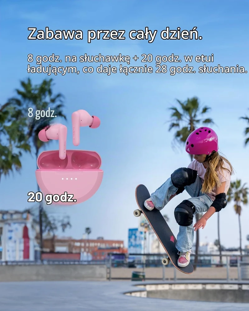 Belkin belaidės į ausis įdedamos vaikiškos ausinės Bluetooth 5.3 SoundForm Nano 2 AUC011btPK