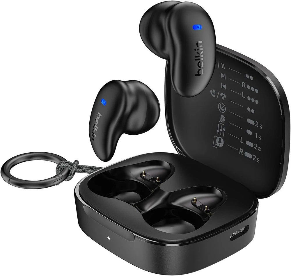 Belkin belaidės pusiau į ausį įdedamos ausinės Bluetooth 6.0, 26 h, IPX4 AUC014