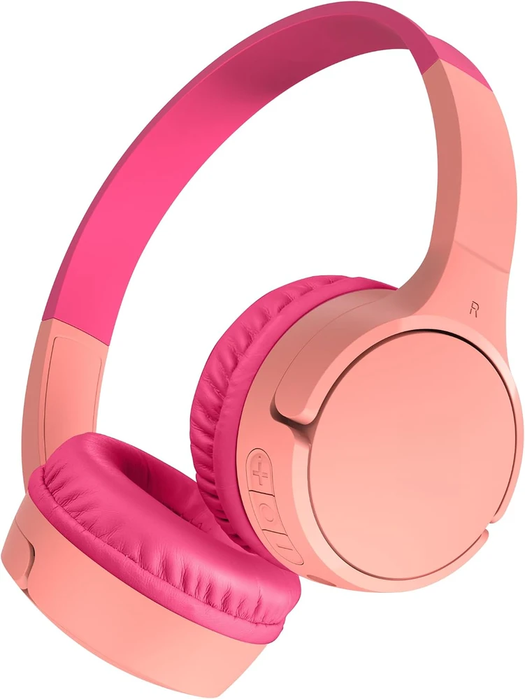 Belkin belaidės vaikiškos ant ausų dedamos ausinės Bluetooth 5.3, 30 val., SoundForm Mini AUD002btPKV3