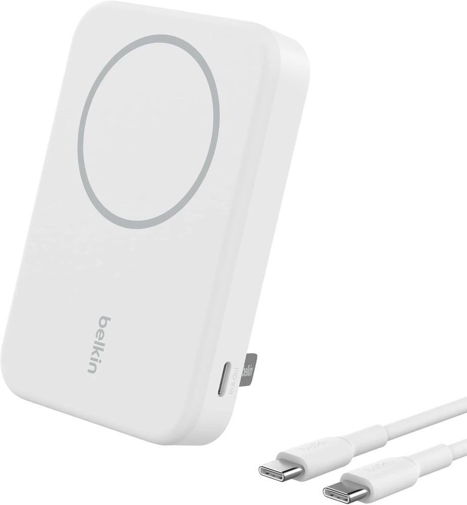 Belkin 8000 mAh 15W Qi2 MagSafe balta