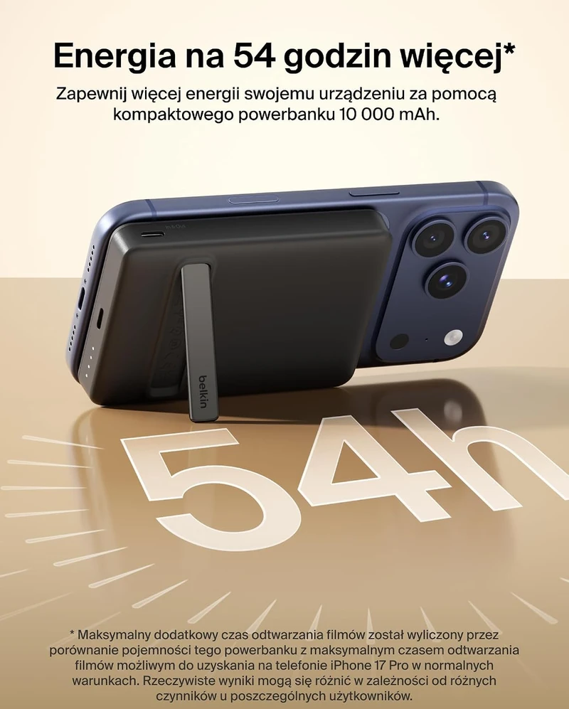 Belkin BoostCharge magnetinis belaidis išorinis akumuliatorius 10000 mAh Qi2 15 W BPD016hqBK