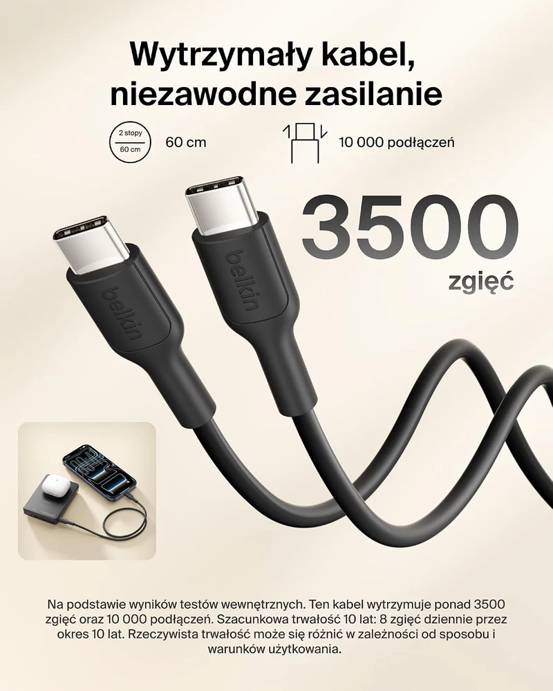 Belkin BoostCharge magnetinis belaidis išorinis akumuliatorius 10000 mAh Qi2 15 W BPD016hqBK