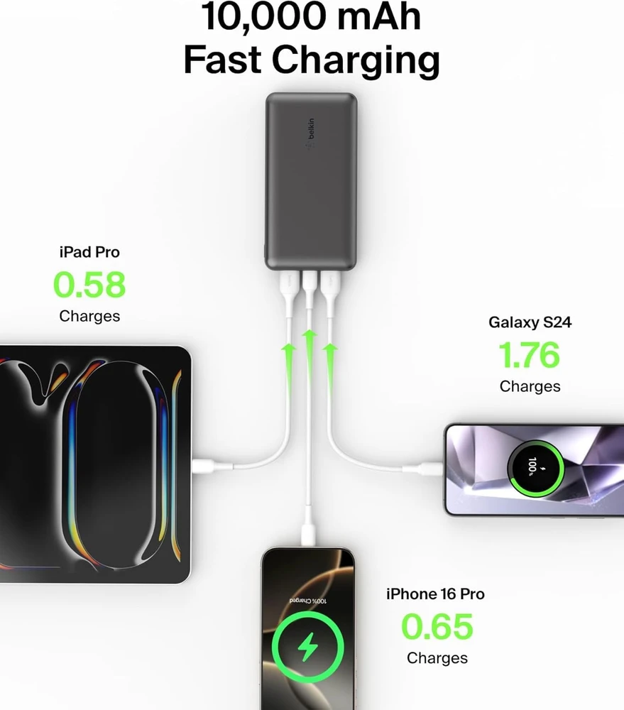 Išorinė baterija - Belkin 10000mAh juoda
