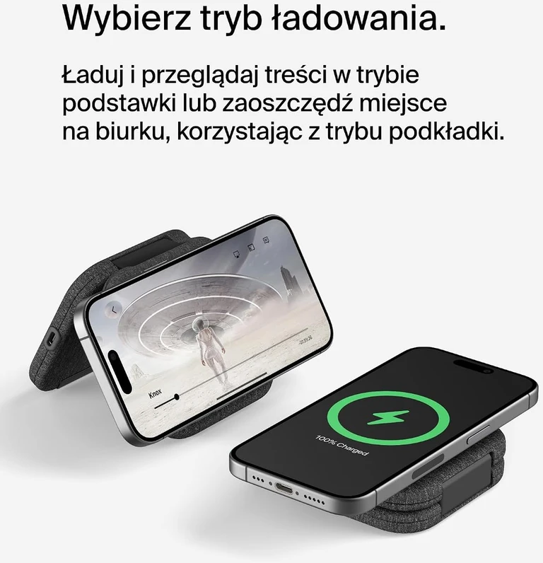 Belkin BoostCharge Pro 2 viename sulankstomas magnetinis Qi2 belaidis įkroviklis 15 W WIZ026vfBK
