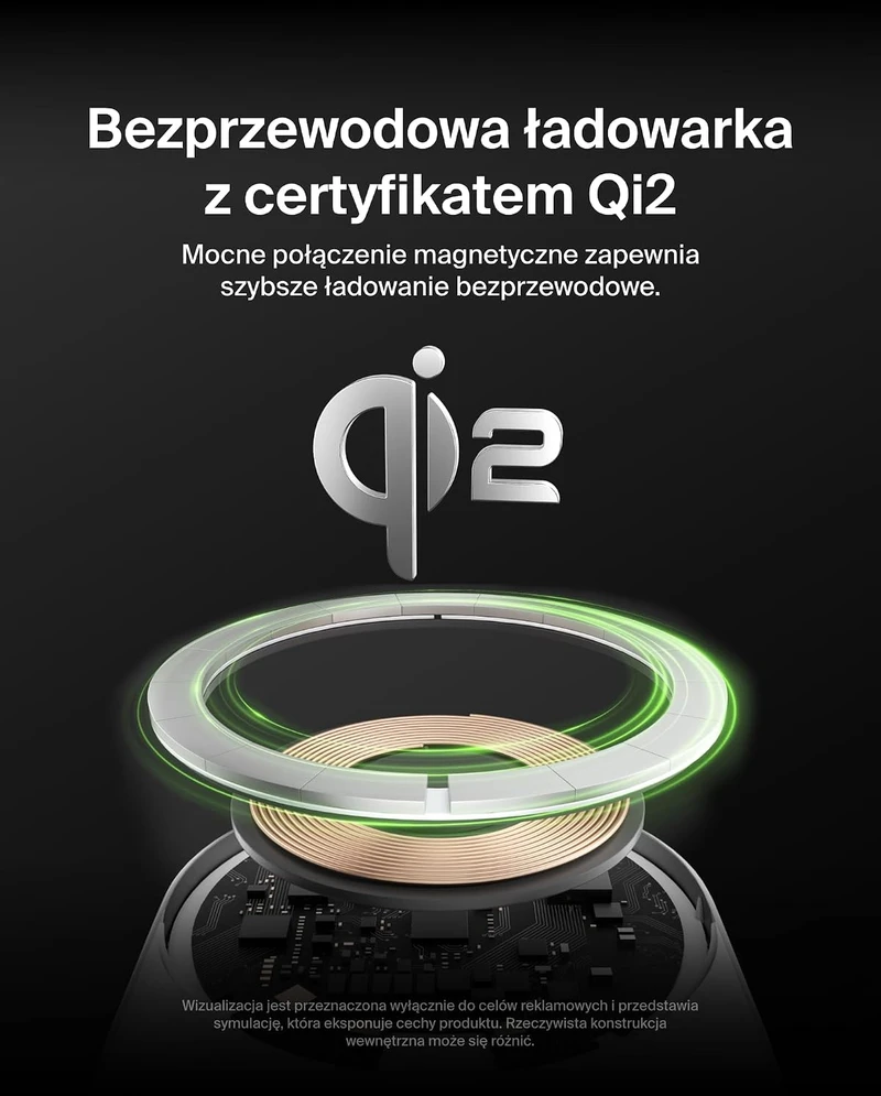 Belkin Qi2.0, 15W, maitinimo šaltinis 20W, pilka