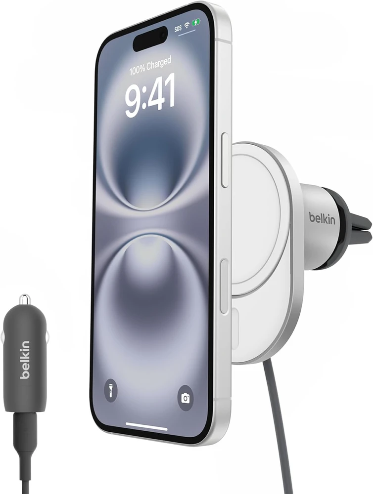 Belkin Qi2.0, 15W, maitinimo šaltinis 20W, pilka