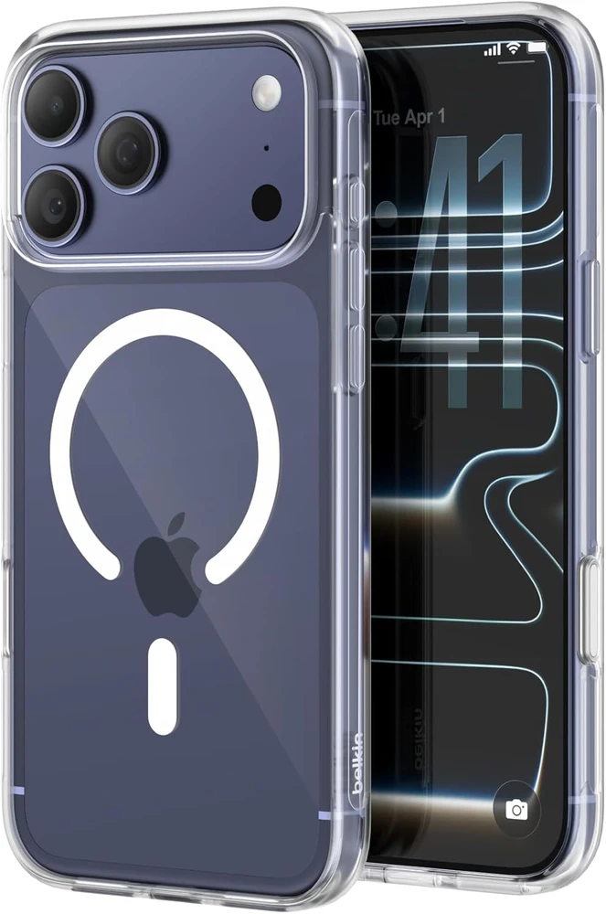 Belkin dėklas iPhone 17 Pro Max, MagSafe ir Qi2, skaidrus MSA032hqCL