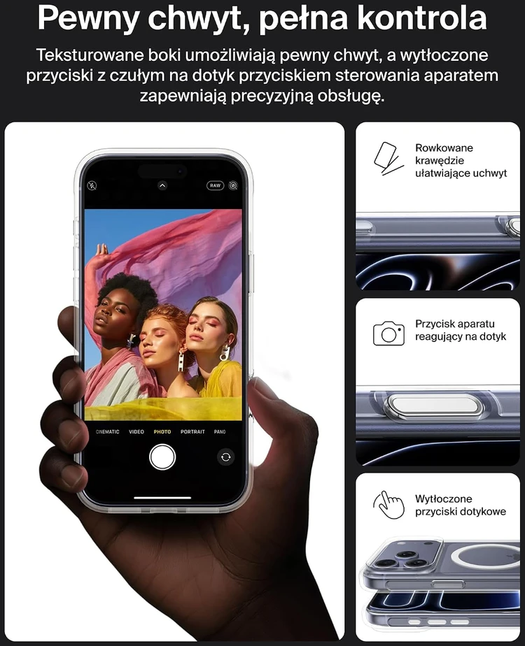 Belkin dėklas iPhone 17 Pro Max, MagSafe ir Qi2, skaidrus MSA032hqCL