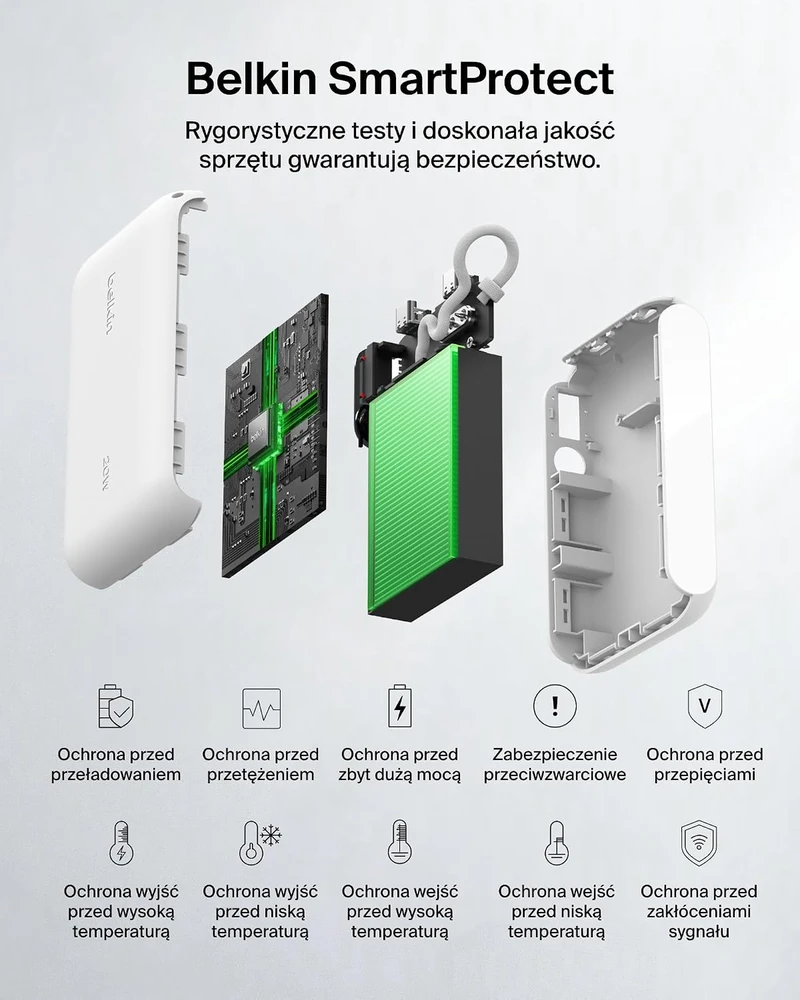 Belkin išorinis akumuliatorius 10000 mAh 20 W su ekranu, BPB027hqWH