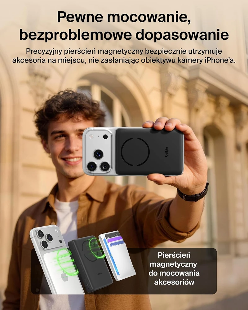 Belkin magnetinis belaidis išorinis akumuliatorius 10000 mAh Qi2 15 W BPD018hqBK