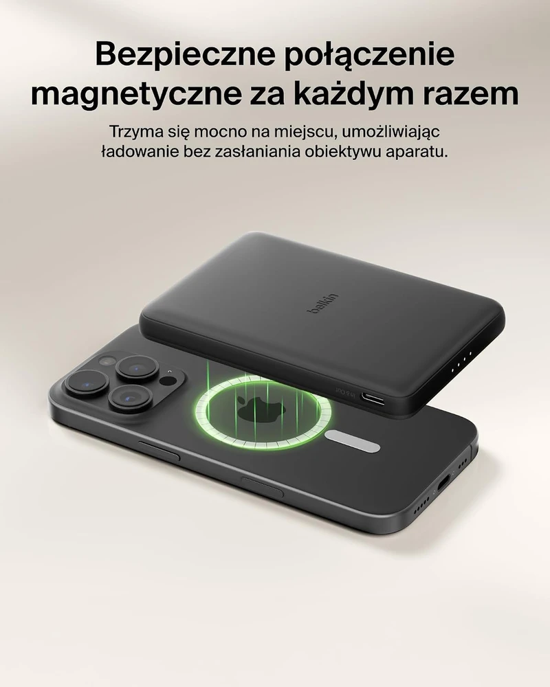 Belkin magnetinis belaidis išorinis akumuliatorius BoostCharge 5000 mAh USB-C BPD010hqBK