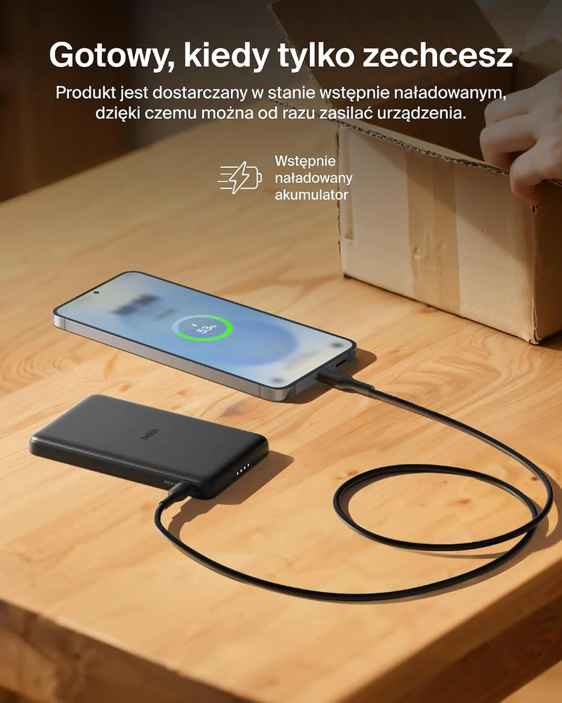 Belkin magnetinis belaidis išorinis akumuliatorius BoostCharge 5000 mAh USB-C BPD010hqBK