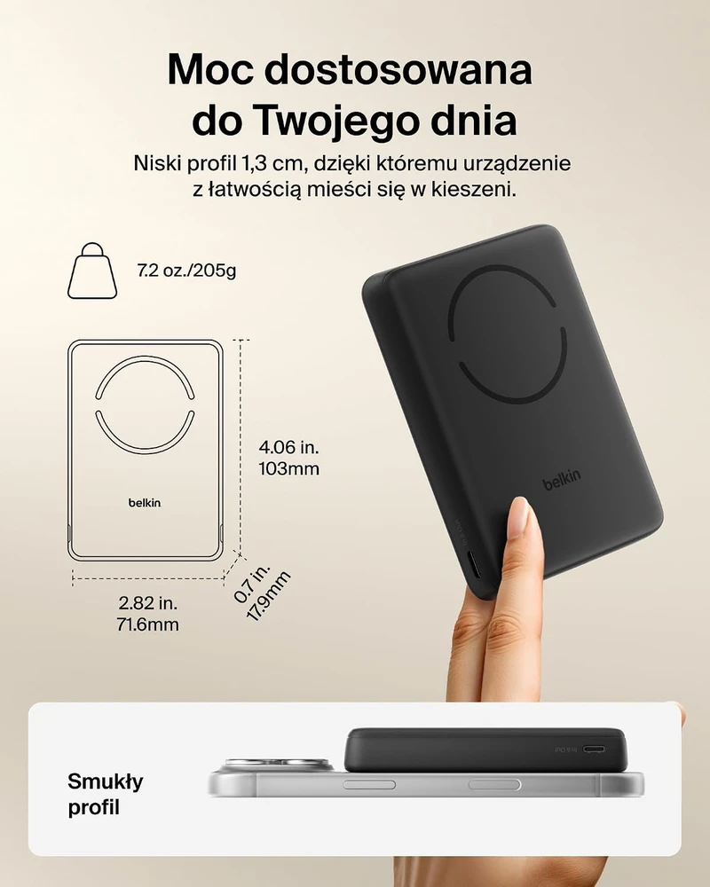 Belkin magnetinis belaidis išorinis akumuliatorius 10000 mAh Qi2 15 W BPD018hqBK