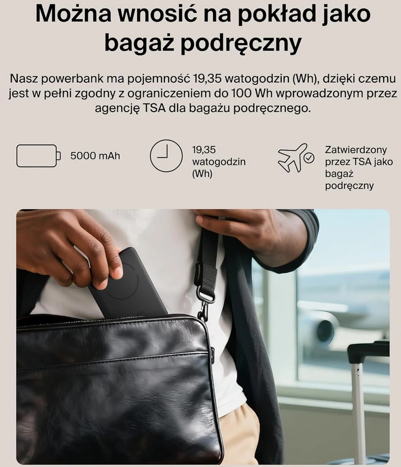 Belkin magnetinis power bankas 5000 mAh su Qi2 15 W belaidžiu krovimu ir USB-C, juodas, BPD011hqBK
