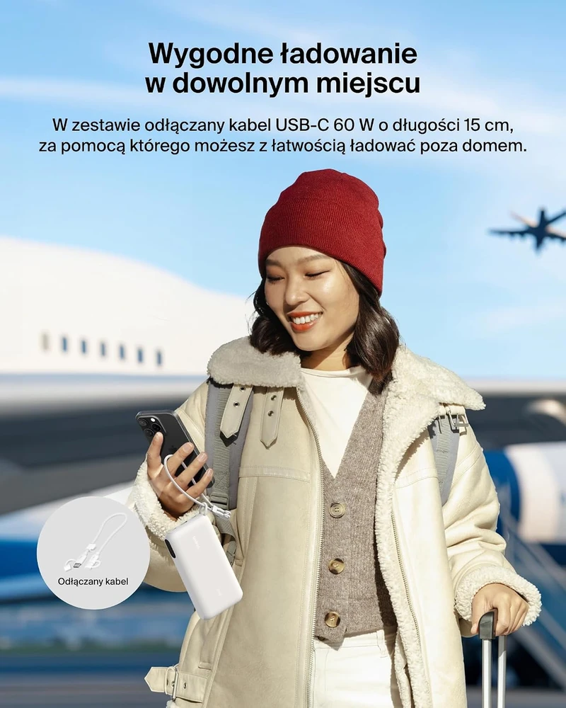 Belkin nešiojamasis įkroviklis BoostCharge 20000 mAh 20 W su ekranu BPB028hqWH