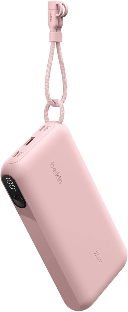 Belkin Powerbank 20 000 mAh, 20 W, USB-C ir USB-A, su ekranu, BPB028hqPK