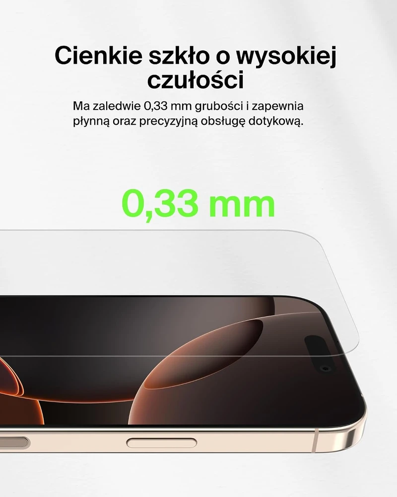 BELKIN TEMPERED GLASS DISPLAYSC - FR IPHONE 17/ 16 PRO 2ER-PACK