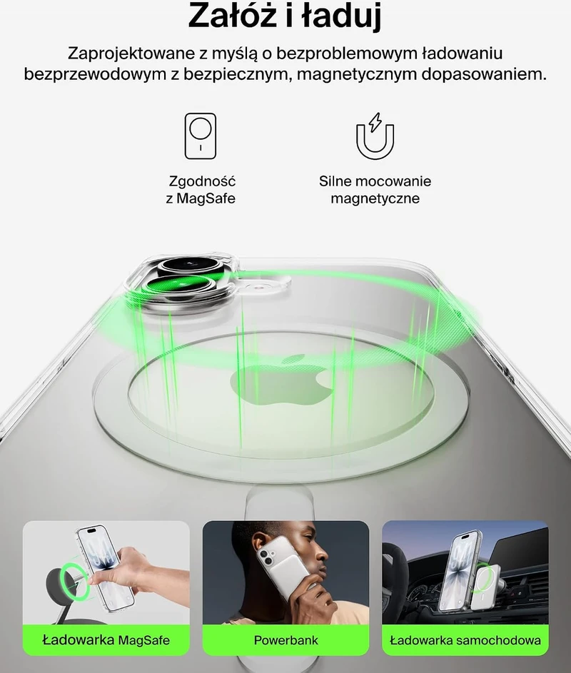 Belkin SheerForce Clear dėklas iPhone 17 su MagSafe, skaidrus, MSA030hqCL