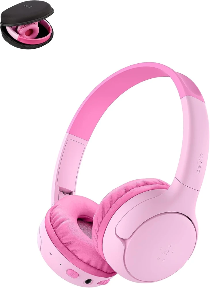 Belkin vaikiškos ant ausų Bluetooth ausinės su mikrofonu, 55 h, 85 dB, AUD012hqPKCS