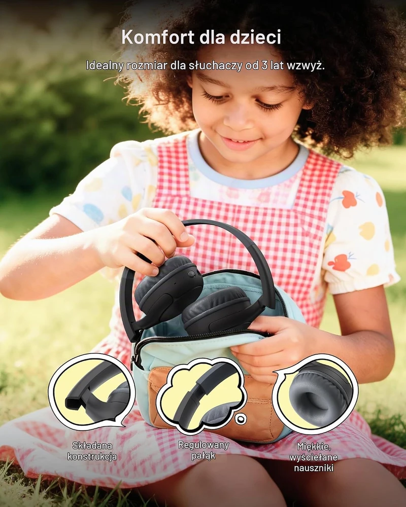 Belkin vaikiškos belaidės ant ausų dedamos ausinės Bluetooth 5.4, 55 val., AUD012hqBK