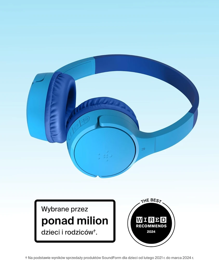 Belkin vaikiškos belaidės ant ausų dedamos Bluetooth ausinės su mikrofonu, 30 h, AUD002btBLV3