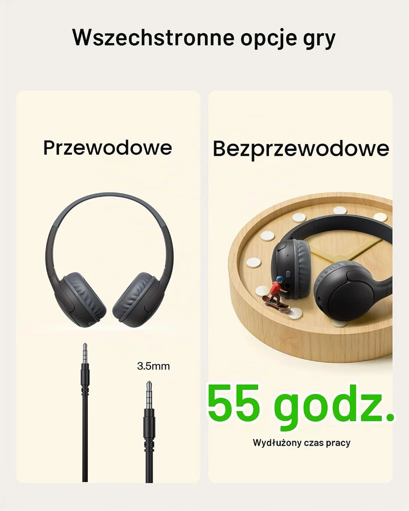 Belkin vaikiškos belaidės ant ausų dedamos ausinės Bluetooth 5.4, 55 val., AUD012hqBK