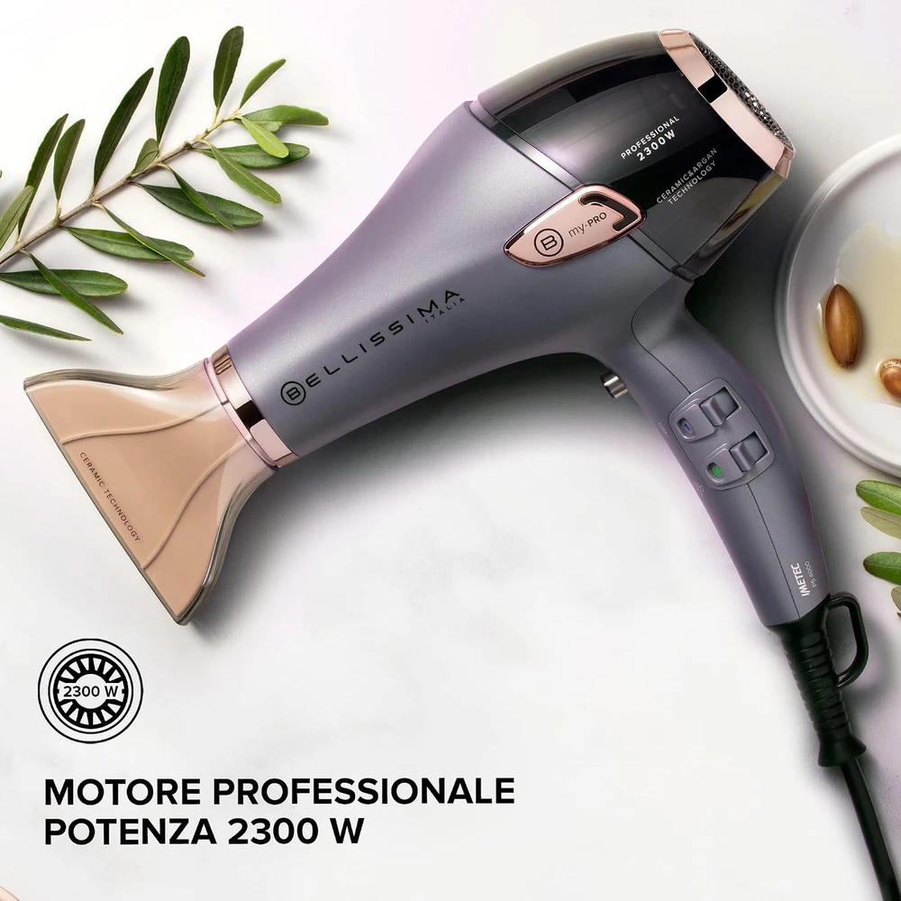 Bellissima plaukų džiovintuvas su jonizacija, keramikos ir argano technologija, 2300 W, 11913