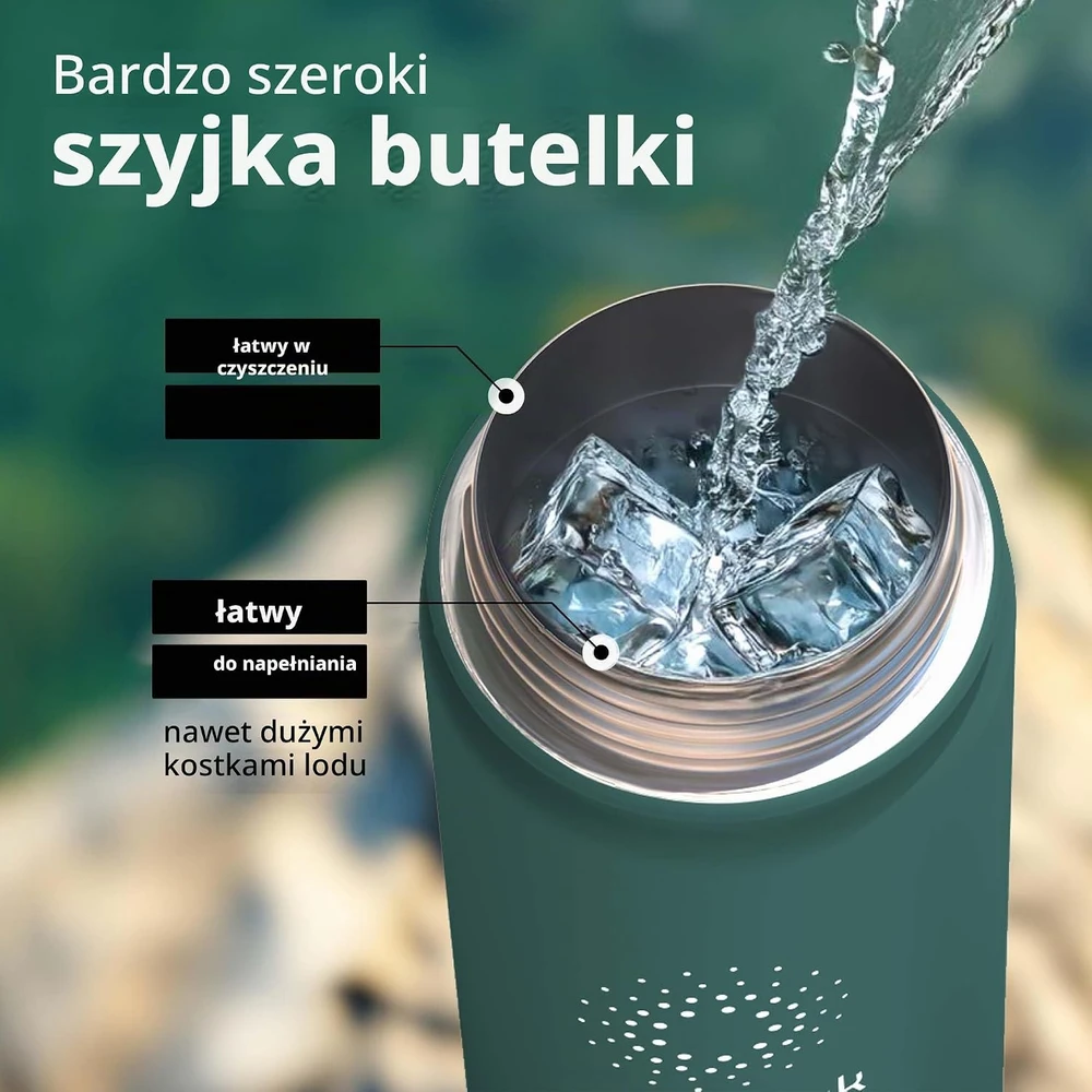 BeMaxx termosas-gertuvė su šiaudeliu, 680 ml, 3 dangteliai, WMB-23OZ-Teal