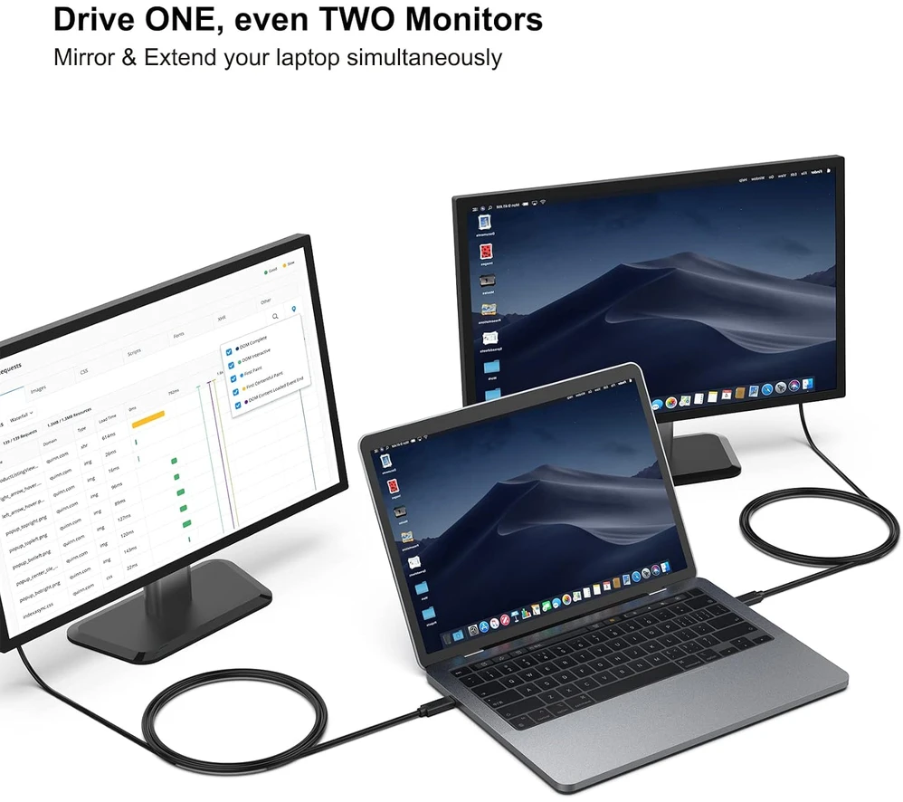 BENFEI USB-C į VGA laidas 1.8 m, 1920 x 1200, 60 Hz, modelis 000204black