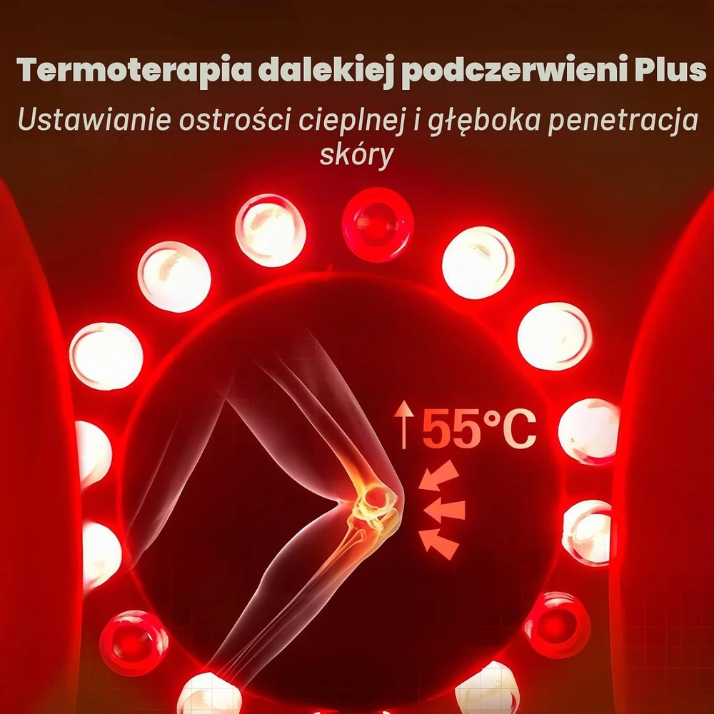 BeSokar kelių masažuoklis su šildymu, vibracija ir raudonos šviesos terapija ST-1102