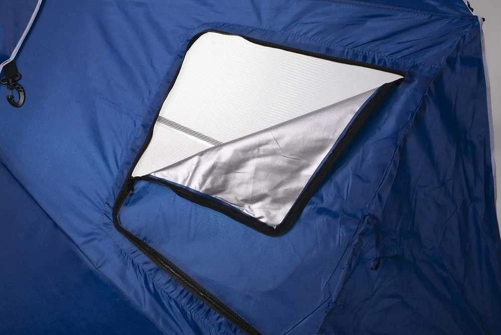 BESTIF sodo ir paplūdimio skėtis-paravanas UV50, 210 × 220 cm, sulankstomas, mėlynas