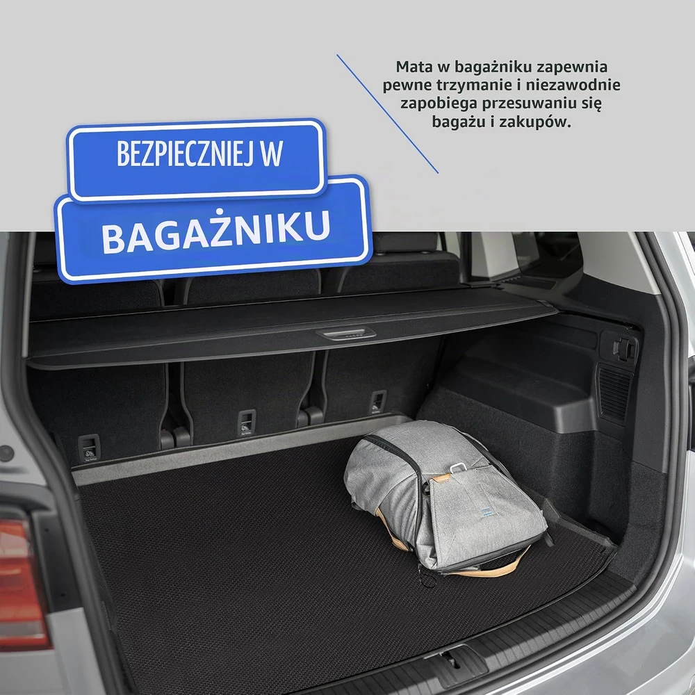Bestlivings neslystantis guminis automobilio bagažinės kilimėlis 160 × 125 cm 50821