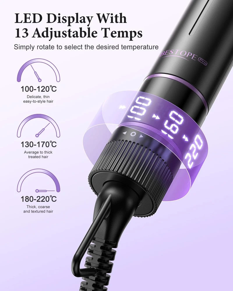 BESTOPE PRO plaukų formavimo rinkinys 5 viename su keraminiais antgaliais JDL-314S