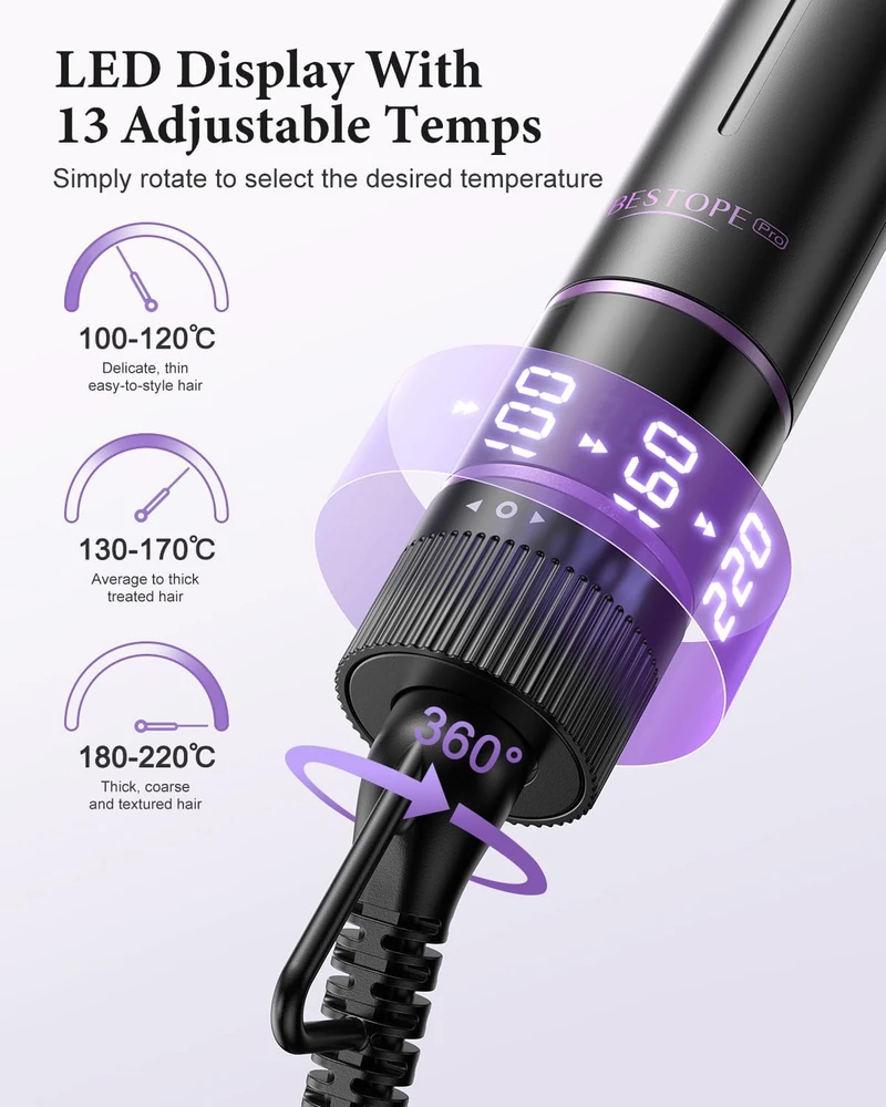 BESTOPE PRO plaukų formavimo rinkinys 5 viename su 13 temperatūros režimų JDL-314S