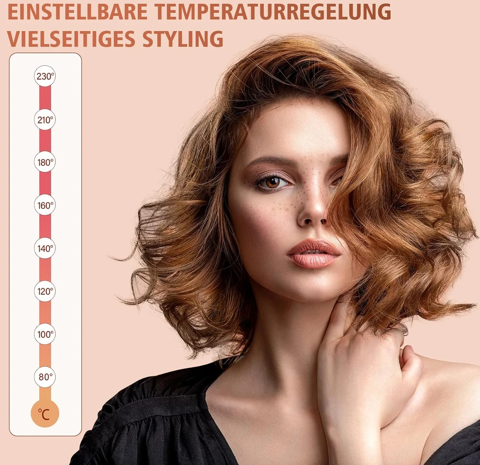 BESTOPE PRO plaukų formavimo žnyplių rinkinys 6 viename su 25 mm antgaliu MD-J18