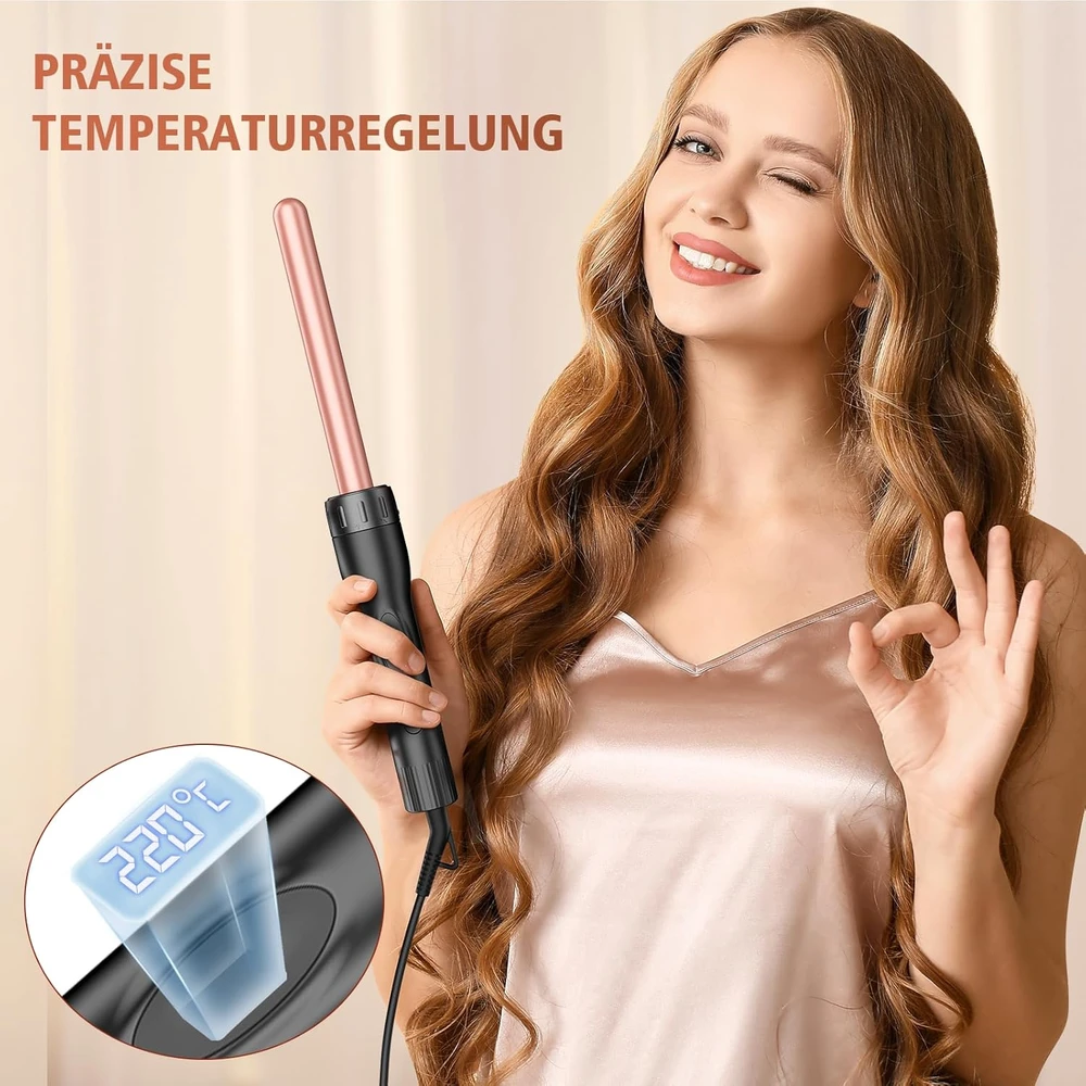 BESTOPE PRO plaukų garbanojimo žnyplės 6 viename su 6 antgaliais ir LED ekranu F8