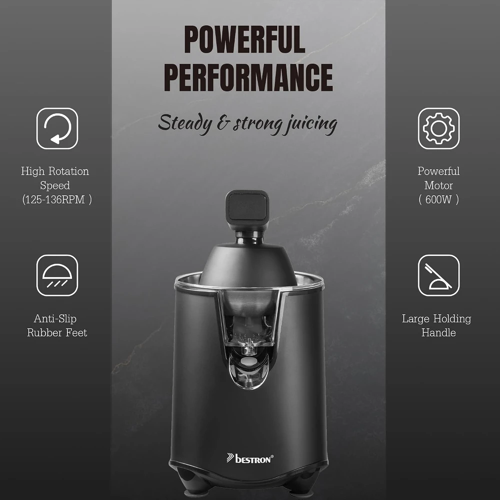 Bestron elektrinė citrusinių vaisių sulčiaspaudė 450 ml, 200 W, ACJ600BL