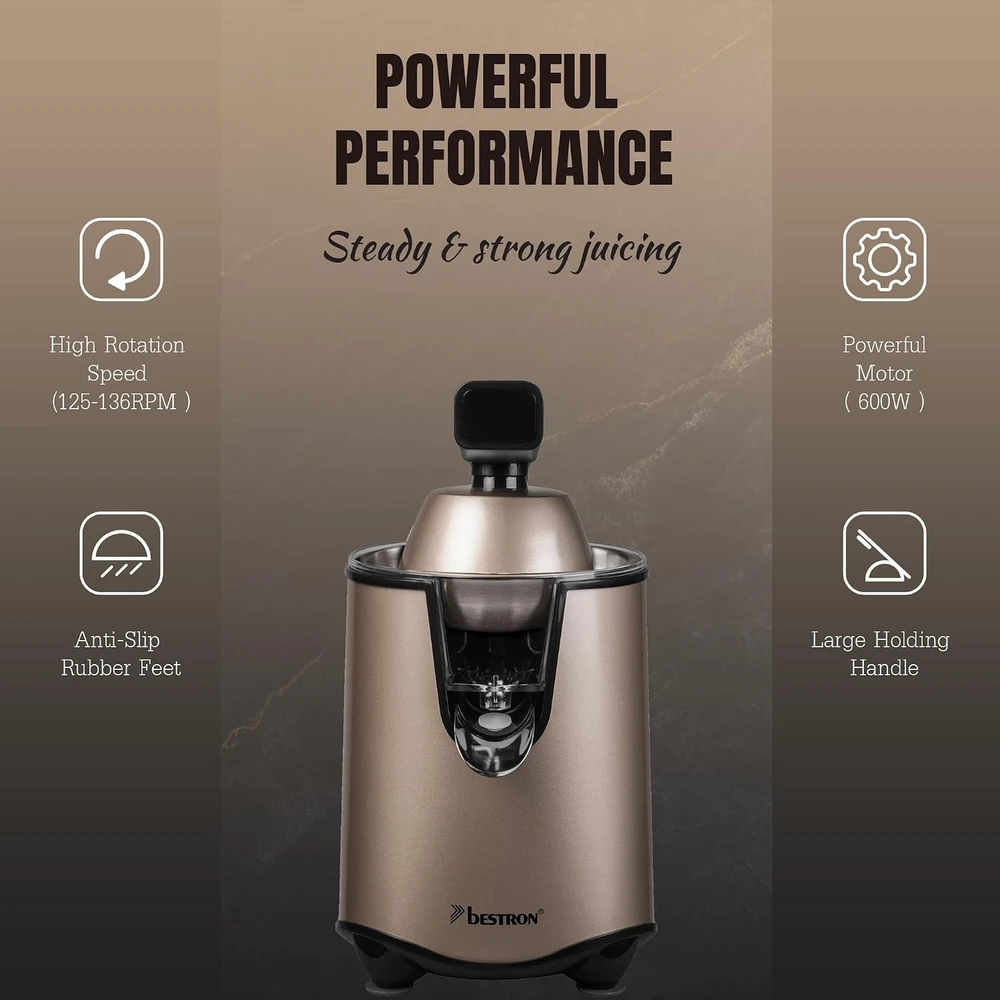 Bestron elektrinė citrusinių vaisių sulčiaspaudė 450 ml, 200 W, ACJ600SAT