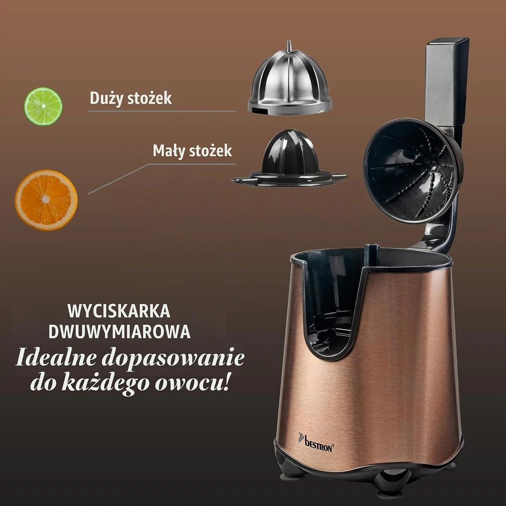 Bestron elektrinė citrusinių vaisių sulčiaspaudė 450 ml su Soft-Press svirtimi ACJ600CO