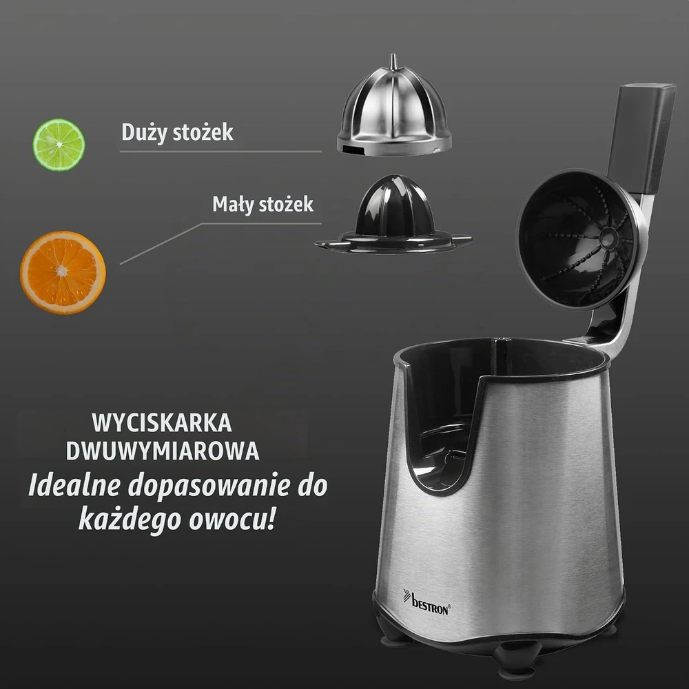 Bestron elektrinė citrusinių vaisių sulčiaspaudė 450 ml su Soft-Press svirtimi ACJ600SS